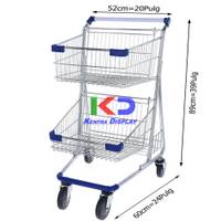 Carrito doble canasto-Mango Azul