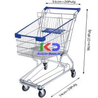 Carrito Estilo Aleman de 80 Litros Mango Azul