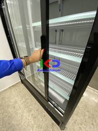 Exhibidor Vertical de Puertas Deslizables 45.50Modelo VR-PD-54-32-80-N Marca Inverfresh