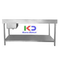 Fregadero En Acero Inox Con Base 182.90Cm Largo*76.20Cm Profundidad *88.90Cm Altura