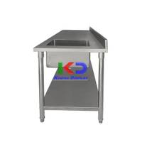 Fregadero En Acero Inox Con Base 182.90Cm Largo*76.20Cm Profundidad *88.90Cm Altura