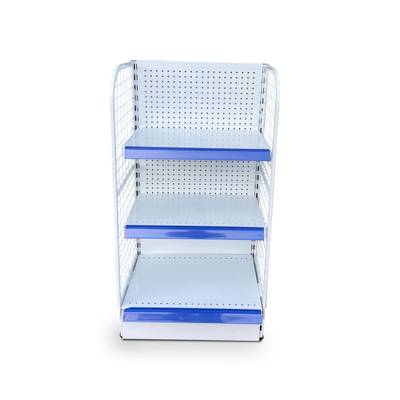 Gondola anticaja de 120cm Alto x 56cm Ancho x 35.50cm Profundidad 3 niveles incluyendo la base con portaprecios