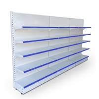 Linea de 3 Góndolas de Pared con 5 Bandejas