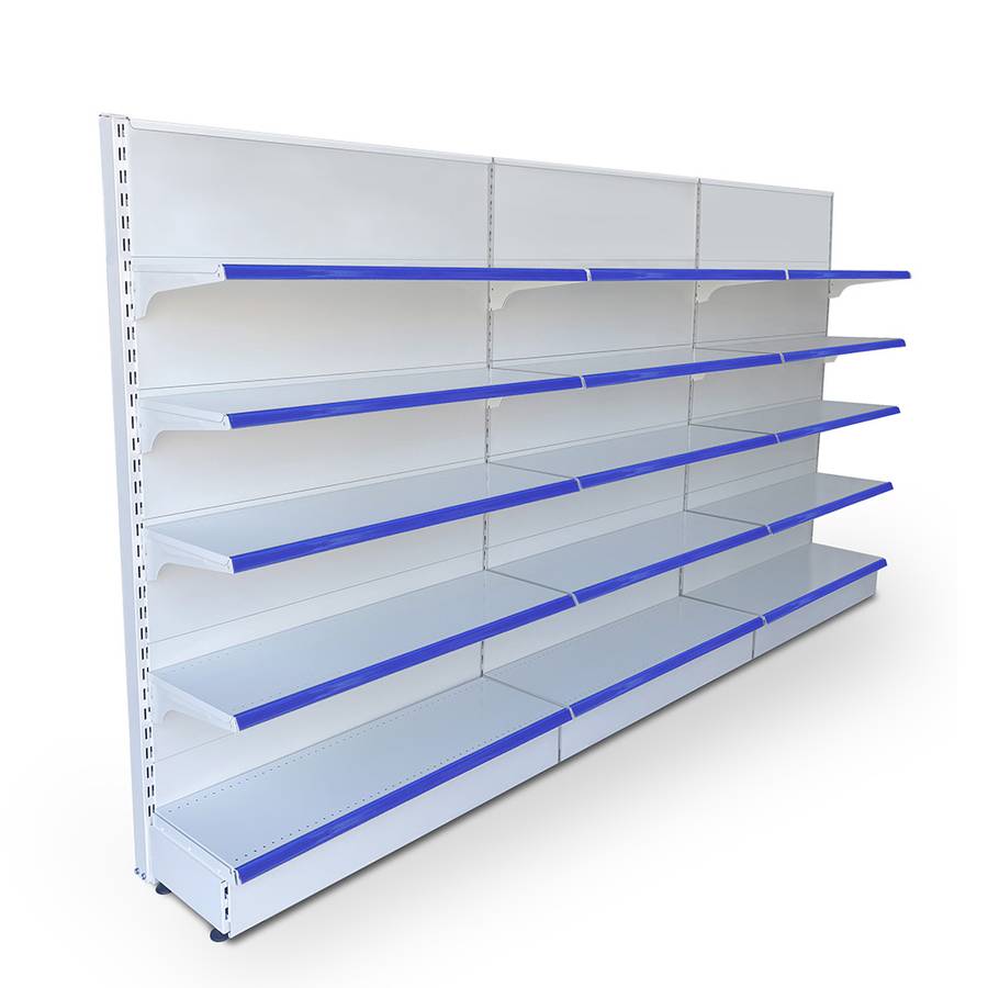 Linea de 3 Góndolas de Pared con 5 Bandejas