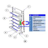 Linea de 3 Góndolas de Pared con 5 Bandejas