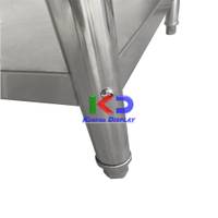 Mesa de acero Inoxidable con respaldo 152.40cm de Largo*76.20Ancho*88.90Altura