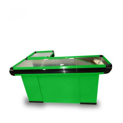 Mueble De Caja (Check Out) Tipo L 170cm de largo Verde