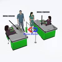 Mueble de caja Estilo C con borde de aluminio-Verde