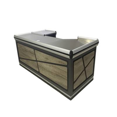 Mueble De Caja Tipo C  Gris Diseño De Madera