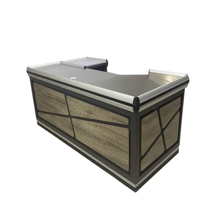 Mueble De Caja Tipo C  Gris Diseño De Madera