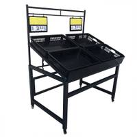 Mueble de Vegetales de Centro 120*80*90*152cm con 4 Canastos plásticos
