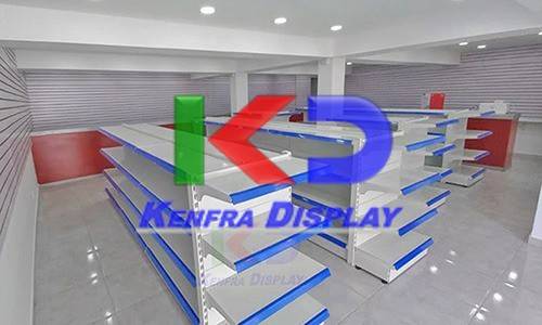Almacén de ferretería con estantería pesada: proyecto de ferreterías equipado e instalado por Kenfra Display